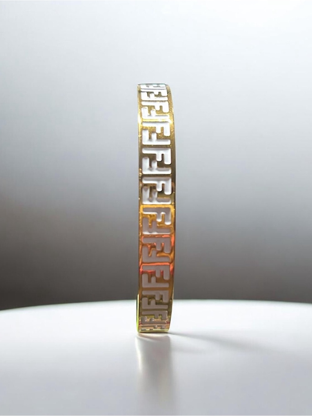 Fendi Gold& white Bangle Bracelet - Women Jewelry